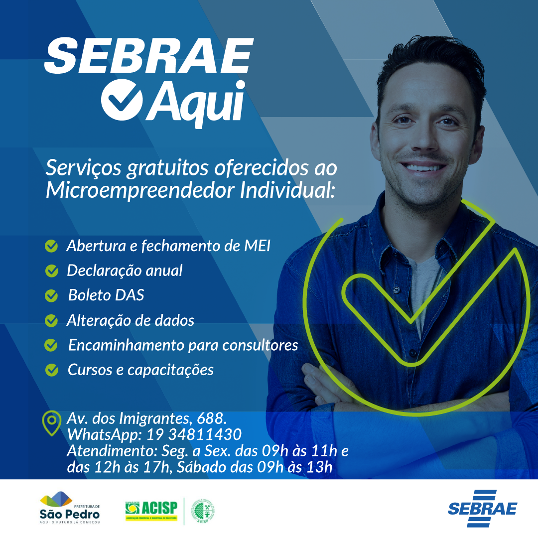 SEBRAE AQUI SÃO PEDRO RETOMA ATENDIMENTOS À POPULAÇÃO